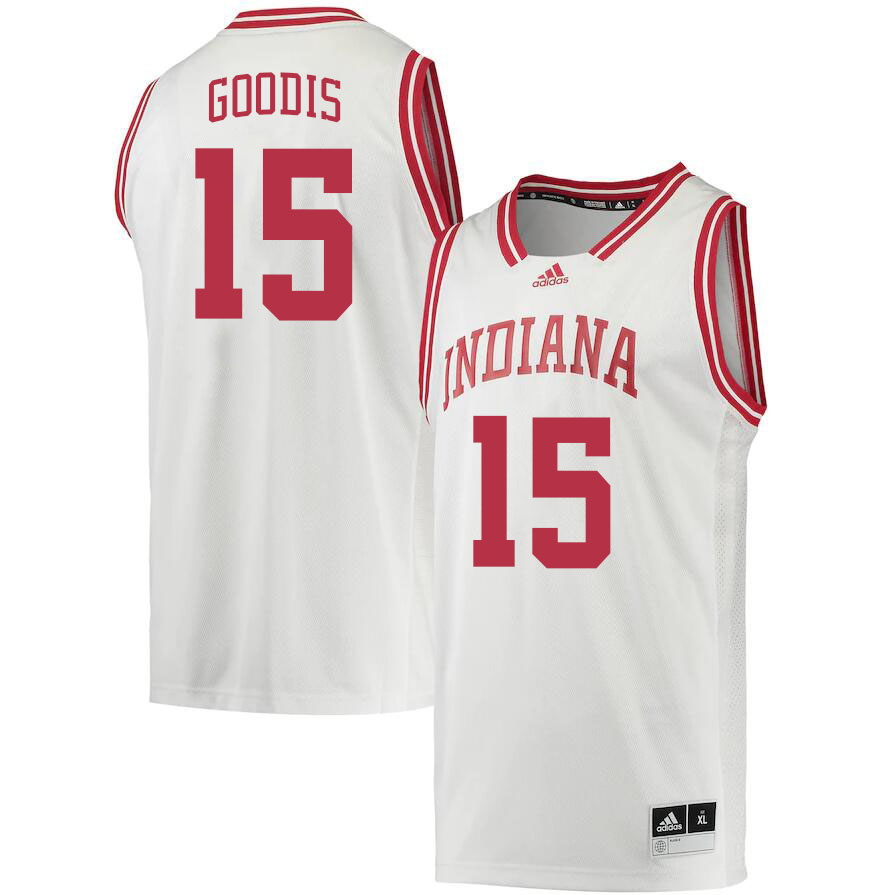 Men #15 James Goodis Indiana Hoosiers College Basketball Jerseys Stitched Sale-Retro